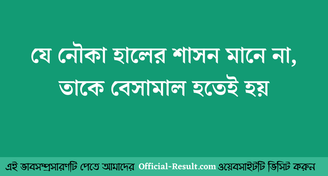 যে নৌকা হালের শাসন মানে না